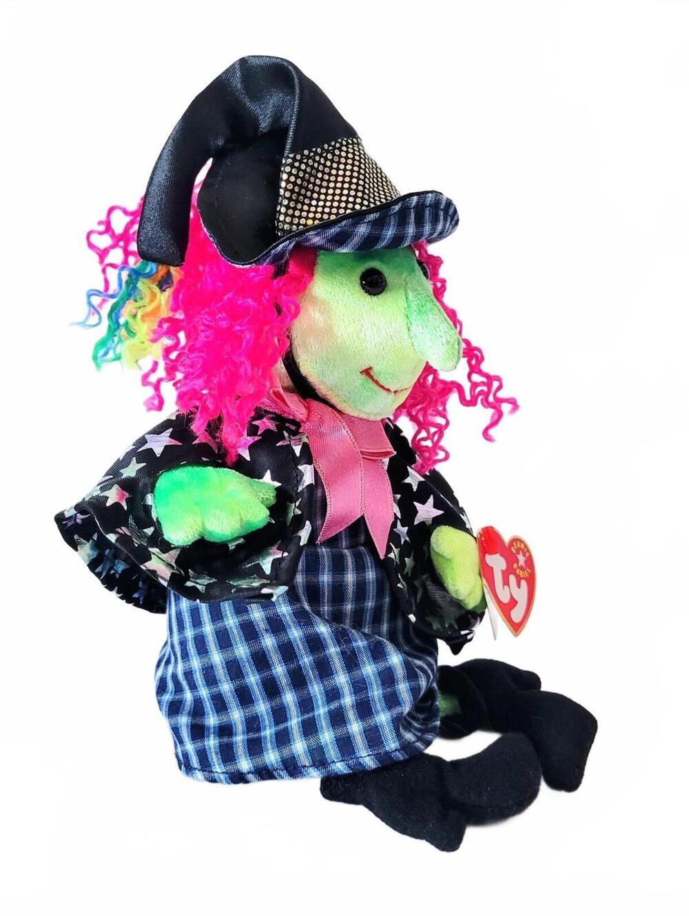 Vintage Halloween TY Beanie Babies Scary the Witch Bean Bag Plush Toy